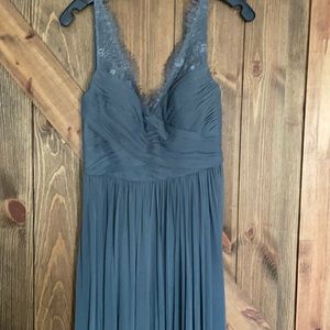 Grey lace boho bridesmaid /wedding guest dress from Anthropology BHLDN